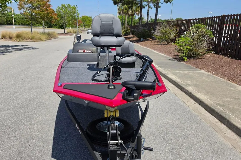 Slide: The Image of 2026 Tracker Bass Tracker Classic XL boat on trailer, parked outdoors. - 6