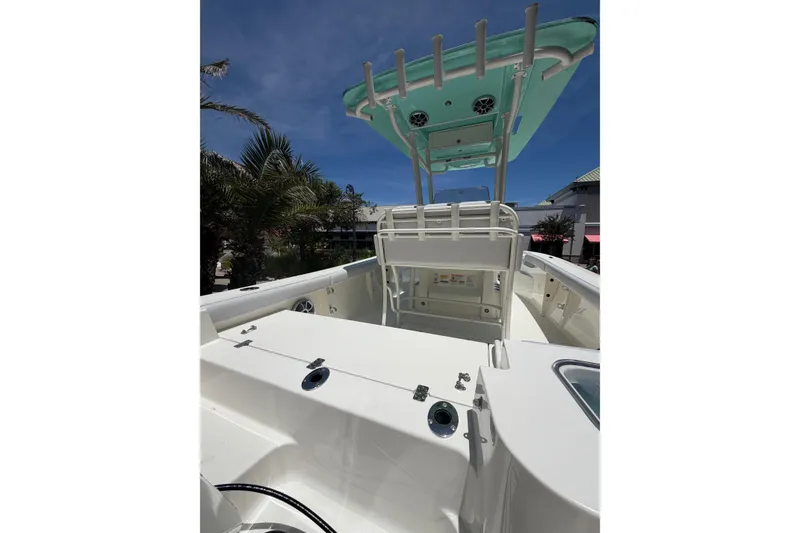 Slide: The Image of 2026 Mako 226 Center Console boat with T-top and spacious deck. - 3