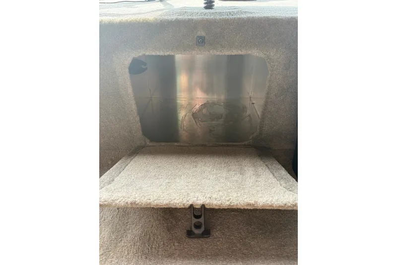 Slide: The Image of Interior compartment of 2026 Tracker Bass Tracker Classic Limited boat, featuring carpeted finish. - 17