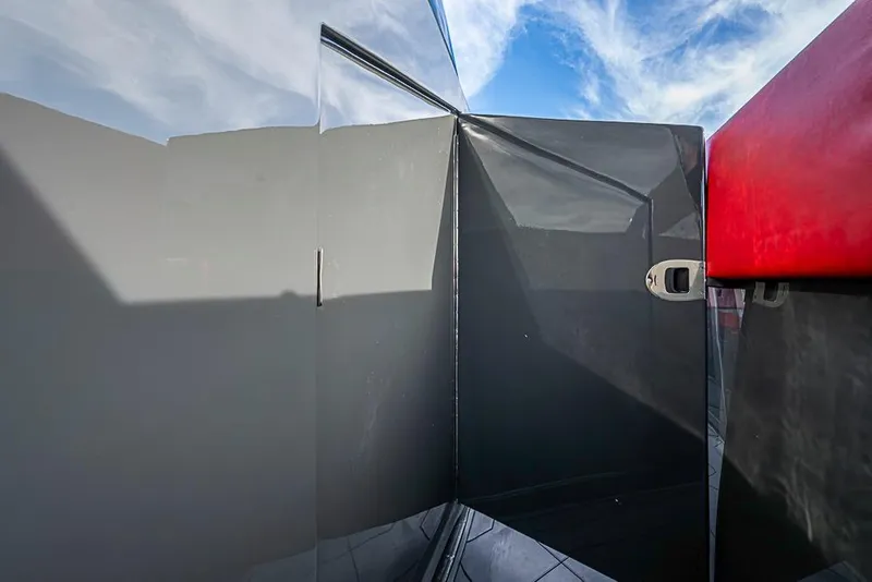 Slide: The Image of Sleek design of 2021 Midnight Express 43 Solstice boat with modern features. - 16