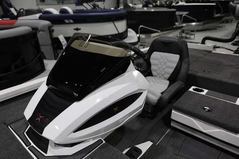 Slide: The Image of 2026 Vexus AVX 2100 boat interior with sleek design and comfortable seating. - 12