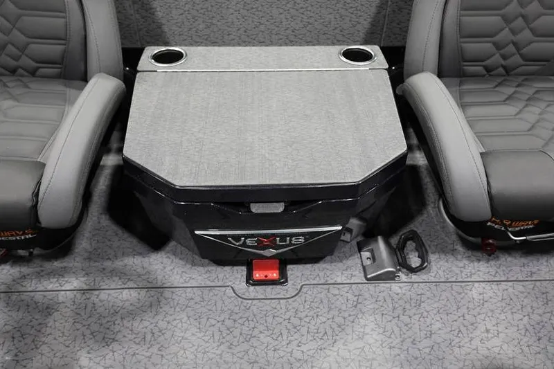 Slide: The Image of Interior of 2026 Vexus VXs21 boat with gray seats and center console. - 24