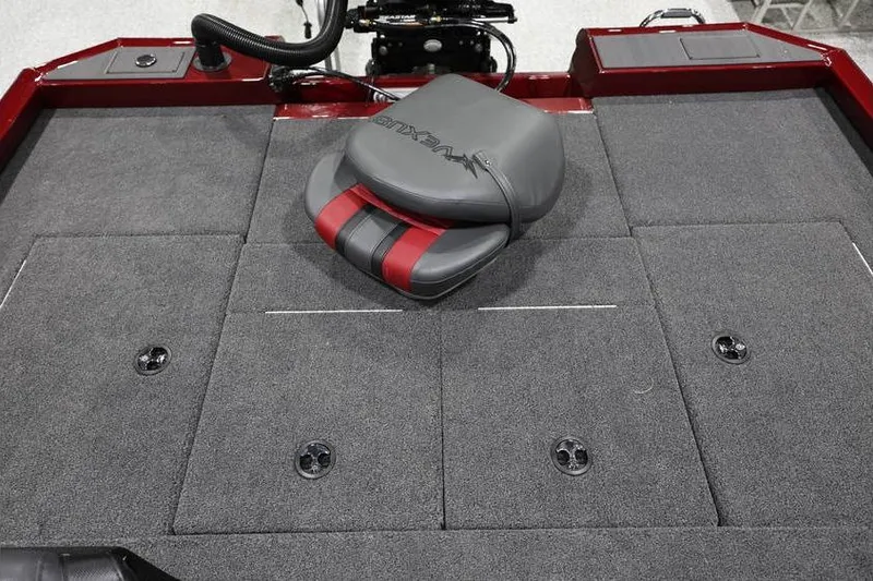 Slide: The Image of 2026 Vexus AVX 2100 boat deck with cushioned seat and storage compartments. - 24