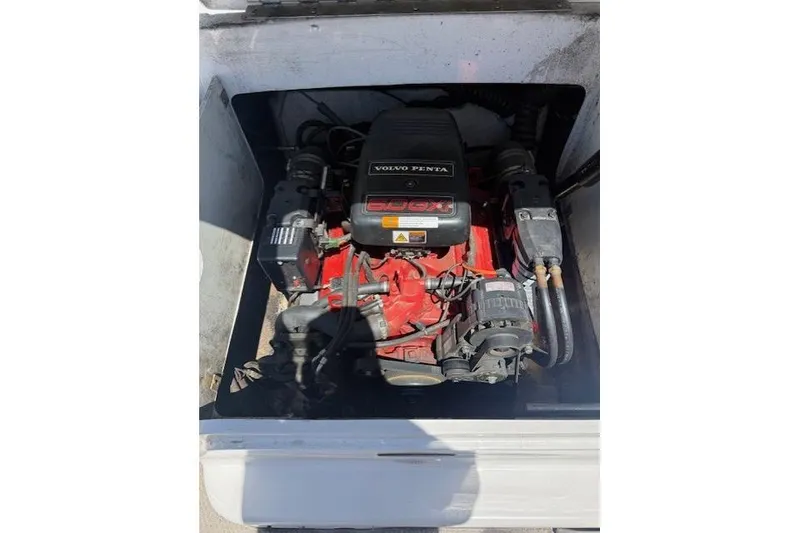 Slide: The Image of Engine compartment of a 2002 Four Winns 220 Horizon boat with Volvo Penta engine. - 7