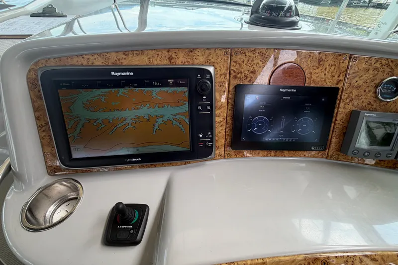 Slide: The Image of Control panel of a 2006 Formula 400 Super Sport boat with navigation screens. - 18
