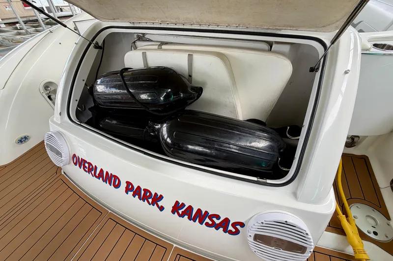 Slide: The Image of Open storage compartment on a 2006 Formula 400 Super Sport boat, Overland Park, Kansas. - 8