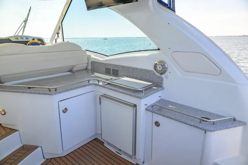 Slide: The Image of Luxurious interior of 2010 Formula 45 Yacht with sleek seating and modern amenities. - 11