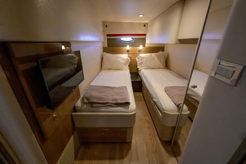 Slide: The Image of Interior cabin of 2010 Formula 45 Yacht with twin beds and modern amenities. - 20