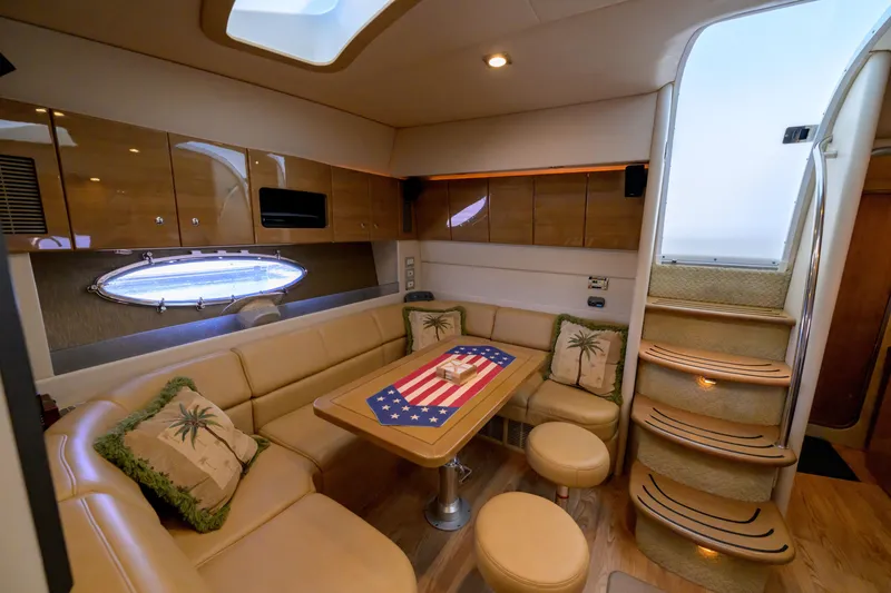 Slide: The Image of Luxurious interior of a 2010 Formula 45 Yacht with elegant seating and decor. - 27