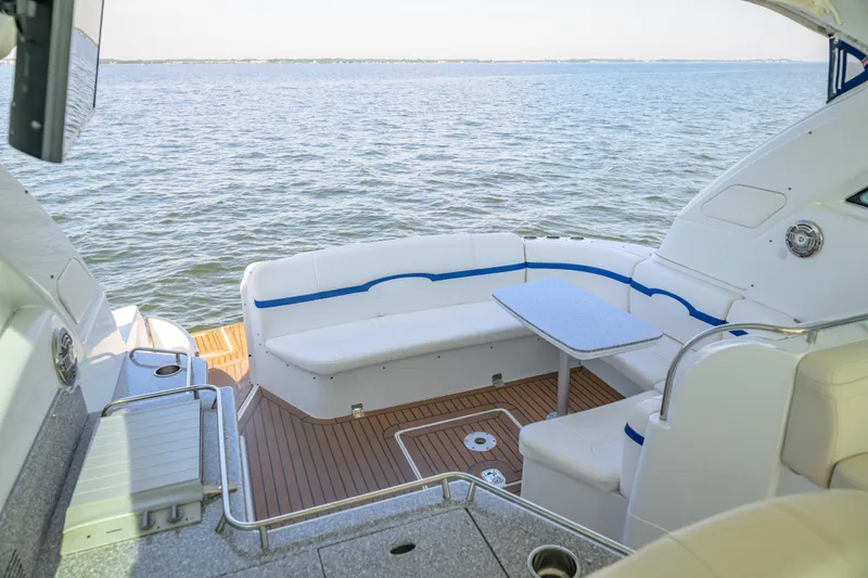 Slide: The Image of Luxurious 2010 Formula 45 Yacht deck with seating and ocean view. - 9