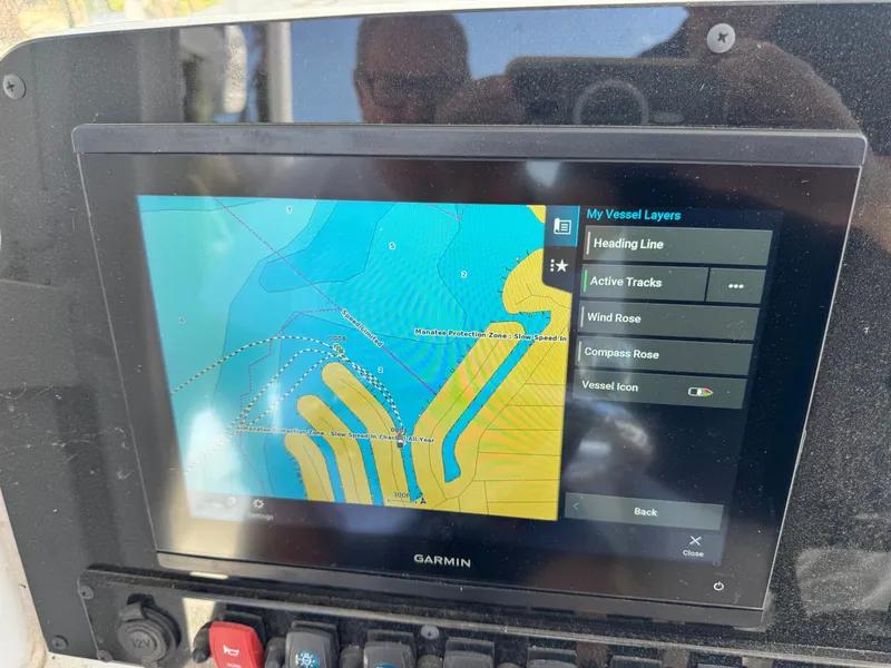 Slide: The Image of Garmin navigation system on Sea Hunt Gamefish 25 boat, 2024 model. - 30