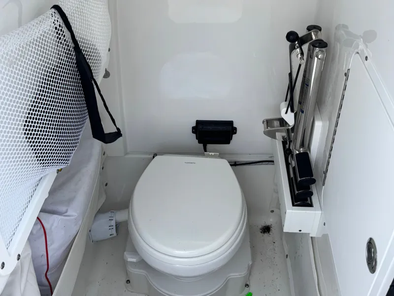 Slide: The Image of Interior of Sea Hunt Gamefish 25 with toilet, 2024 model. - 39