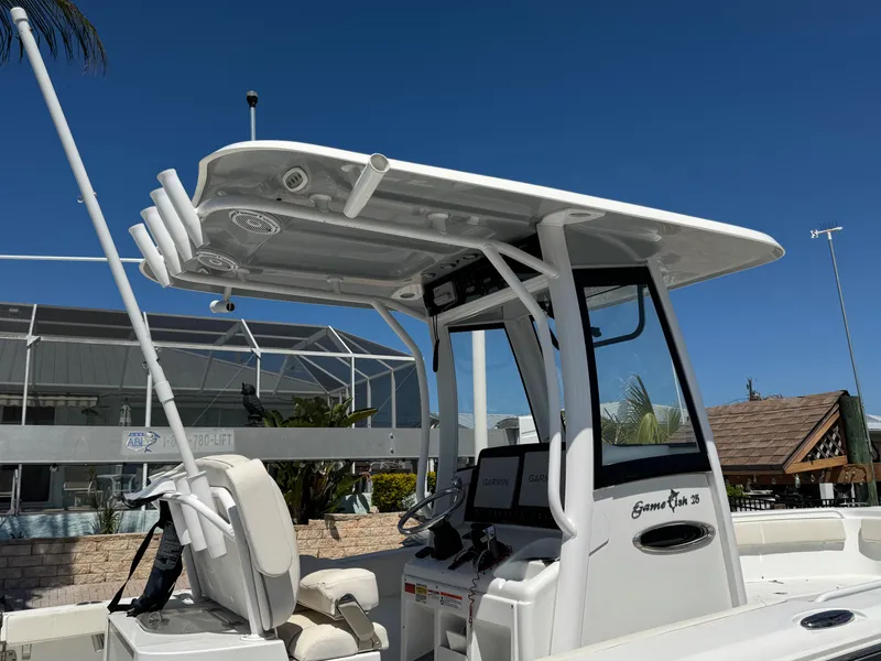 Slide: The Image of 2024 Sea Hunt Gamefish 25 boat with modern features. - 4