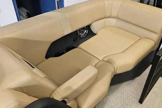 Slide: The Image of Luxurious beige seating in 2026 Evotti 521QL boat interior. - 5