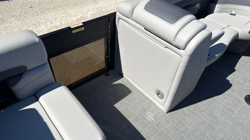 Slide: The Image of Interior of 2025 Barletta C22U with gray upholstery. - 14