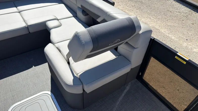 Slide: The Image of Interior of 2025 Barletta C22U with gray upholstery. - 16