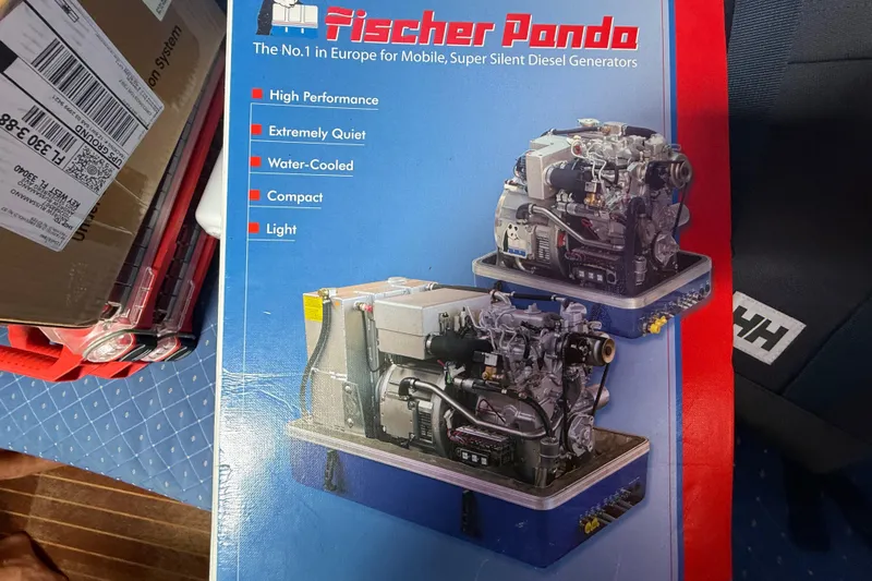 Slide: The Image of Fischer Panda generator brochure on Jeanneau Sun Odyssey 37, 2003 model. - 116