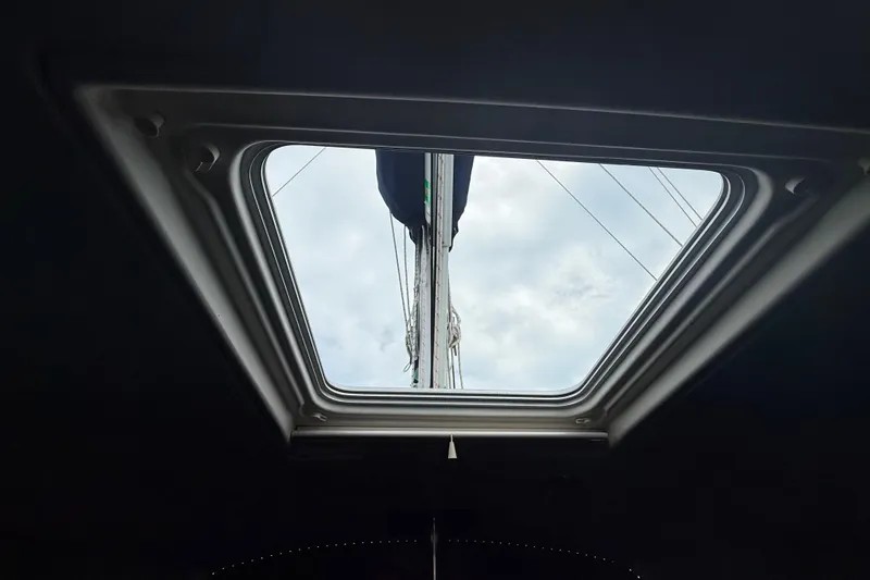 Slide: The Image of Skylight view from inside a 2003 Jeanneau Sun Odyssey 37 sailboat. - 68
