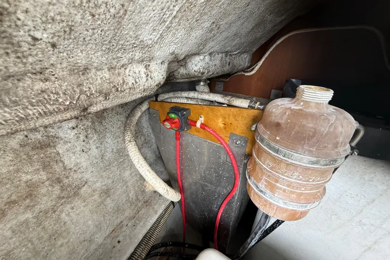 Slide: The Image of Electrical system and components inside a 2003 Jeanneau Sun Odyssey 37 sailboat. - 97