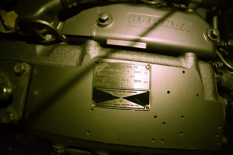 Slide: The Image of Yanmar diesel engine in a 1994 Hunter Passage boat. - 15