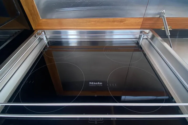 Slide: The Image of Miele induction cooktop on 2014 Azimut Magellano 50 yacht kitchen. - 22