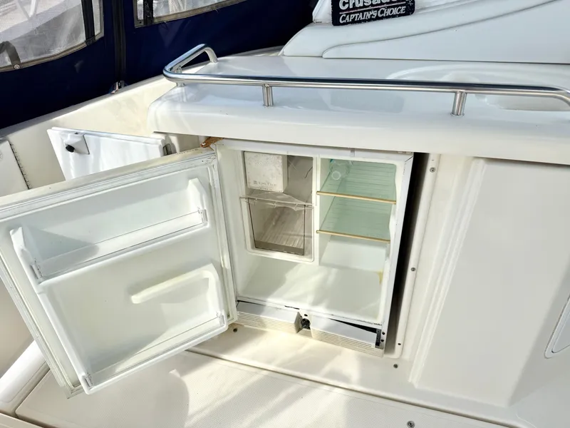 Slide: The Image of Open refrigerator on a 2003 Cruisers Yachts 3772 Express. - 5