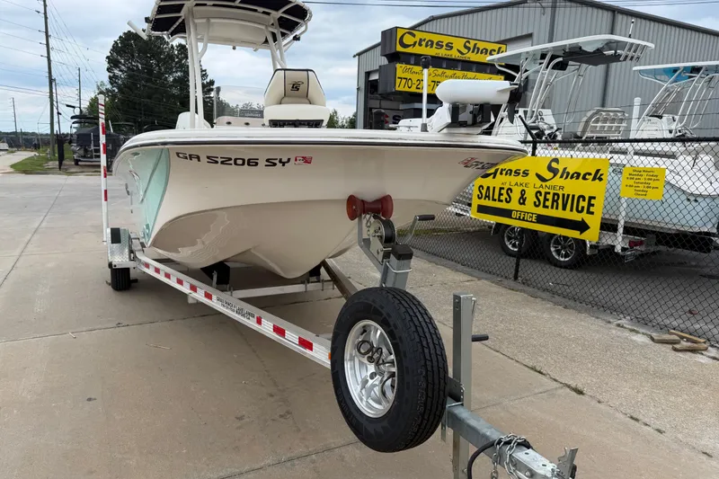 Slide: The Image of 2020 Carolina Skiff 21 LS boat on trailer at sales and service center. - 28