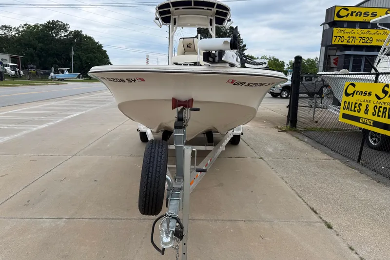 Slide: The Image of 2020 Carolina Skiff 21 LS boat on trailer at dealership, ready for sale. - 29