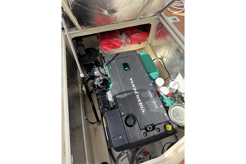 Slide: The Image of Engine compartment of 2020 Ranger Tugs R-31 CB with Volvo Penta D4-320 engine. - 55