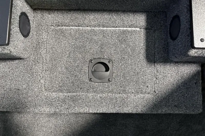 Slide: The Image of Carpeted storage compartment on 2026 Tracker Pro Team 190 boat. - 14