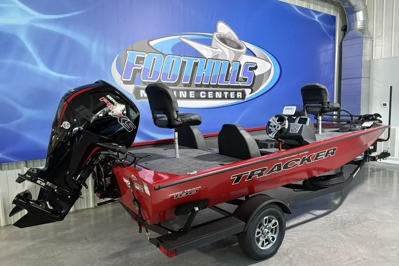 Slide: The Image of 2026 Tracker Pro Team 190 boat displayed at Foothills Marine Center. - 3