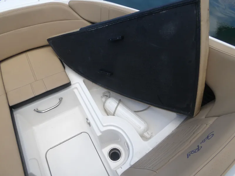Slide: The Image of Interior of Sea Ray SPX 230 boat, model year 2024. - 17