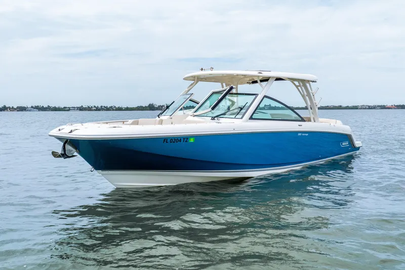 Slide: The Image of Manufacturer Provided Image: 2017 Boston Whaler 320 Vantage cruising on open water. - 2