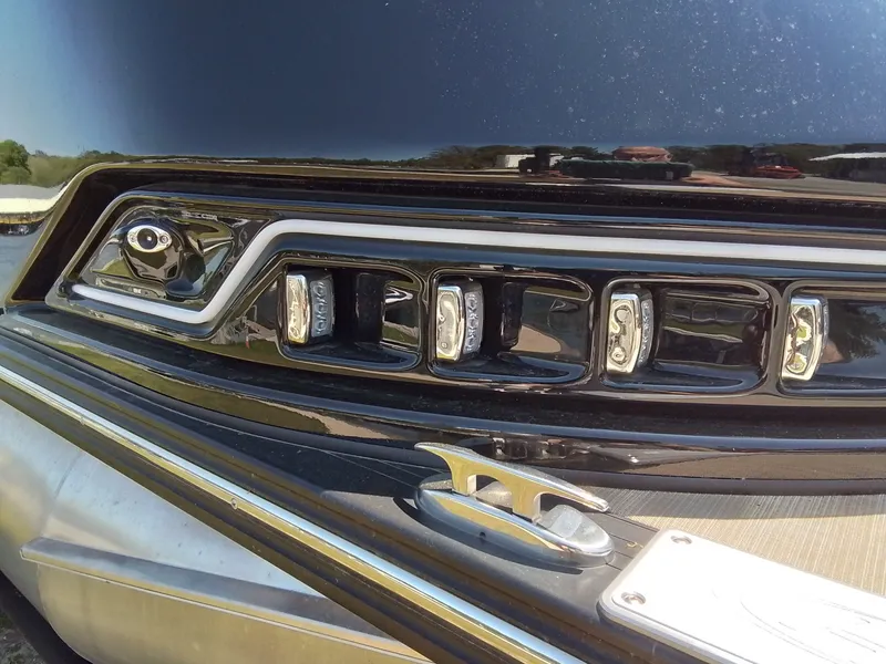 Slide: The Image of Close-up of Harris 230 GRAND MARIN 2023 boat stern. - 7
