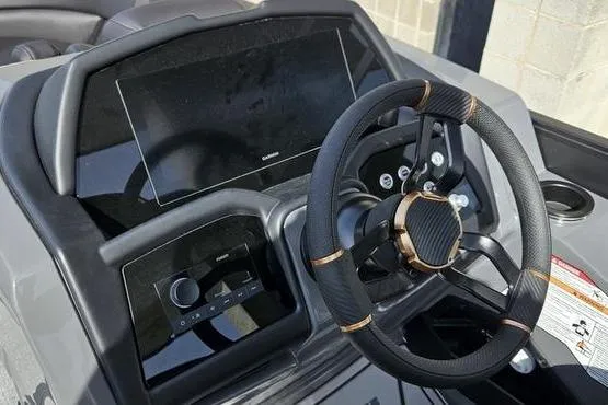 Slide: The Image of Dashboard of 2026 Evotti 723QL featuring modern steering wheel and digital display. - 2