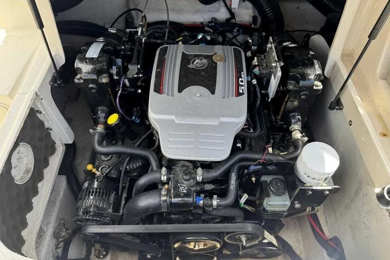 Slide: The Image of Engine compartment of a 2005 Sea Ray 220 Sundeck boat. - 3