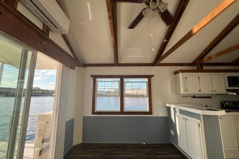 Slide: The Image of Interior of 2017 Catamaran Cruisers Aqualodge with waterfront view and modern kitchen. - 14