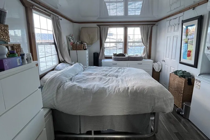 Slide: The Image of Cozy bedroom interior of 2017 Catamaran Cruisers Aqualodge with waterfront view. - 8