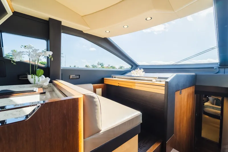 Slide: The Image of Luxurious interior of 2017 Azimut Fly 72 yacht with elegant seating and decor. - 32