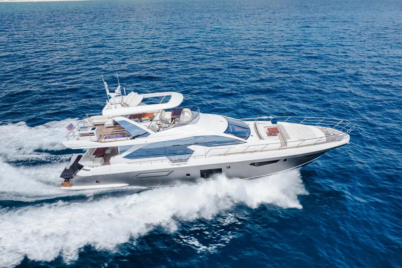 Slide: The Image of Azimut Fly 72 yacht cruising on open sea, 2017 model. - 4