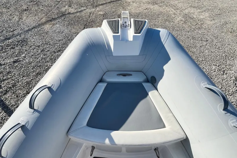 Slide: The Image of 2023 Inmar 550R-YS Yacht Series inflatable boat interior with seating and handles. - 26