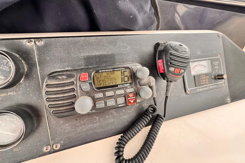 Slide: The Image of Boat radio equipment with microphone and gauges, Symbol 51 model, 1985. - 28