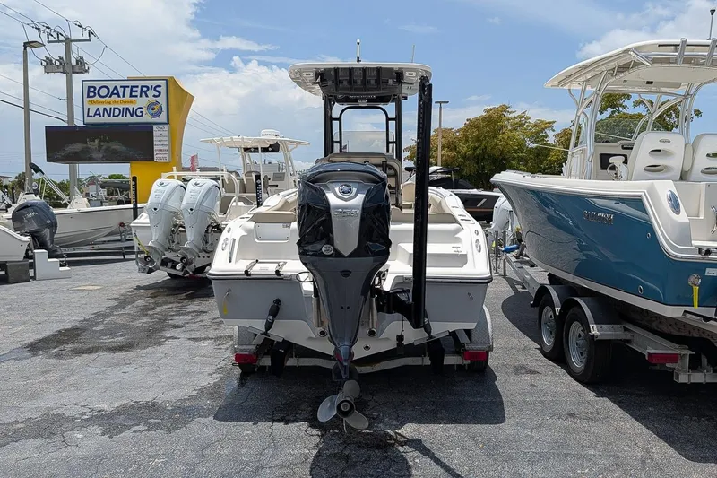 Slide: The Image of 2024 Key West 239 FS boat displayed at Boater's Landing dealership. - 3
