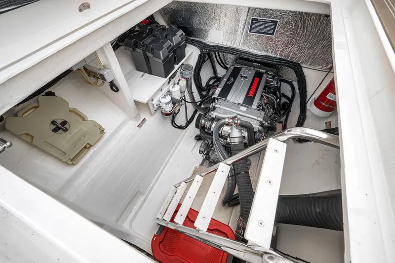 Slide: The Image of Engine compartment of 2024 Leopard 46 Powercat with Yamaha engine and equipment. - 78