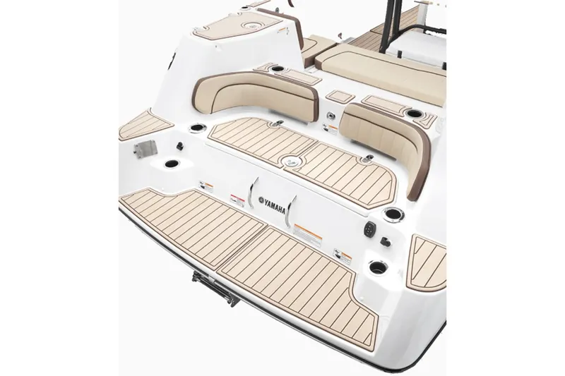 Slide: The Image of Yamaha Boats 255 FSH Sport H 2026, stylish deck design. - 3