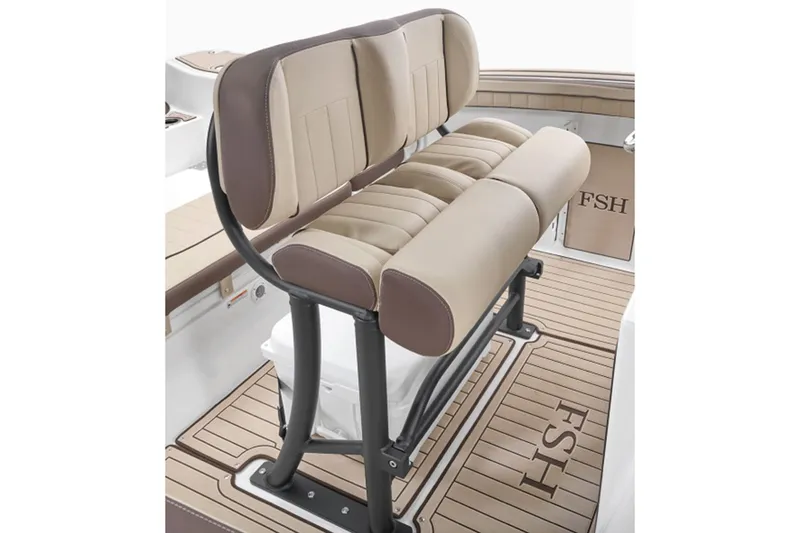 Slide: The Image of Yamaha Boats 2026 255 FSH Sport H seating on deck. - 4