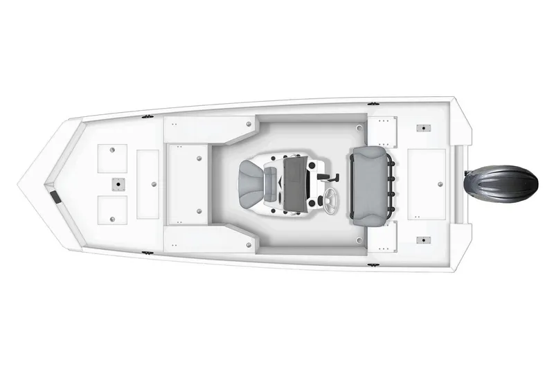 Slide: The Image of Manufacturer Provided Image: Top view of 2026 Avid 207 Recon boat layout with seating and motor. - 33