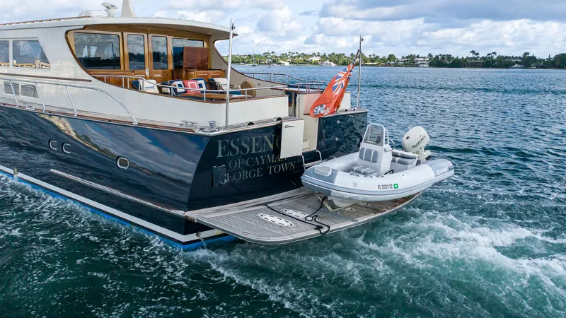 Slide: The Image of Luxury 2006 Vicem 85 Classic yacht with tender on water. - 19