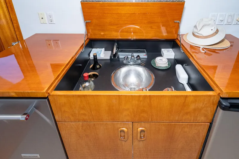 Slide: The Image of Galley area on a 1971 Burger 64 Pilothouse Motoryacht. - 28