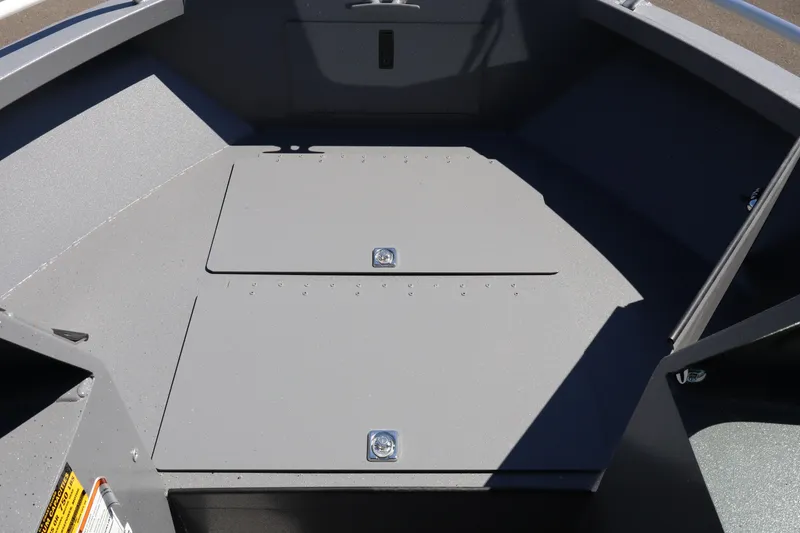 Slide: The Image of 2026 Alumaweld Talon 18 boat interior with storage compartments, featuring a sleek, modern design. - 20